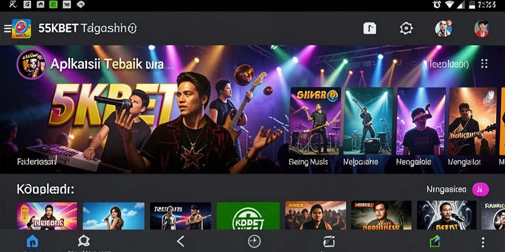 Tampilan gameplay yang menarik dari aplikasi musik 55KBET.