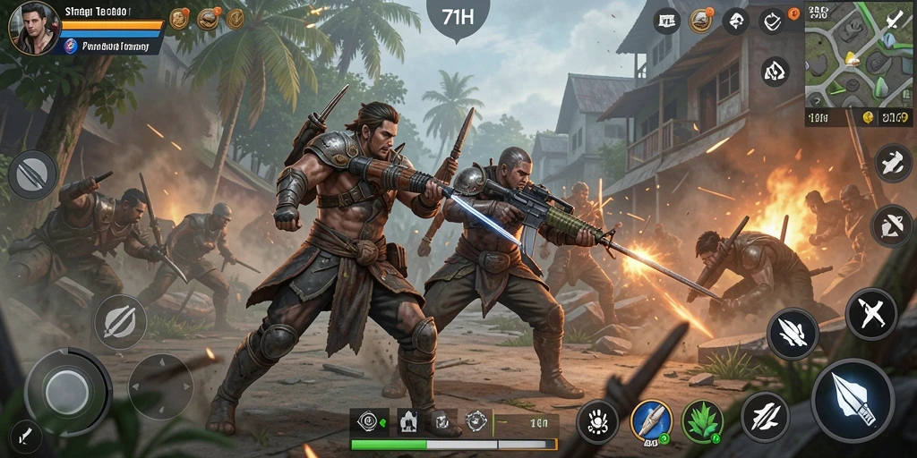 Tampilan gameplay <strong>71H</strong> yang dinamis dengan strategi yang mendalam.