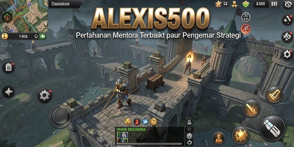 Screenshot utama ALEXIS500 menampilkan aksi mendebarkan dalam gameplay Tower Defense.