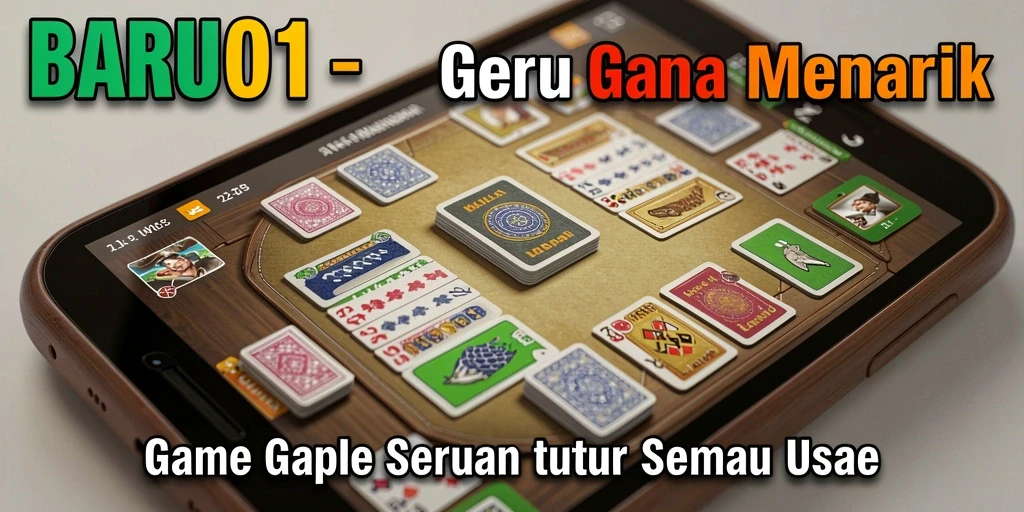 Tampilan gameplay seru dari BARU01, permainan Gaple yang mendebarkan.