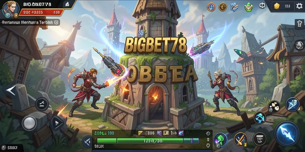 Tampilan gameplay <strong>BIGBET78</strong> yang menarik dalam pertahanan menara.