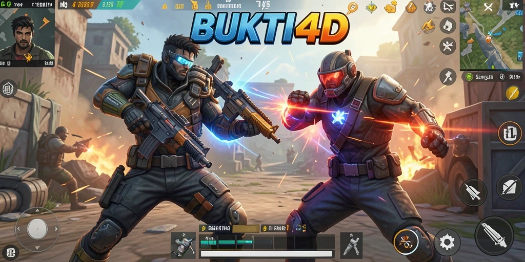 Tampilan gameplay seru BUKTI4D dalam pertarungan Battle Royale.