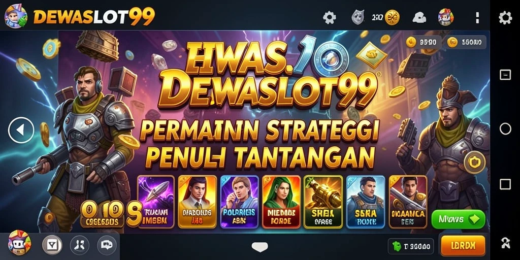 Tampilan mendebarkan dari gameplay strategi DEWASLOT99.