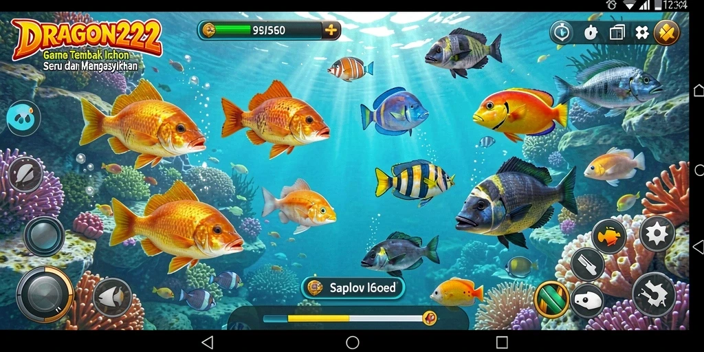 Screenshot gameplay DRAGON222 menampilkan aksi menembak ikan yang seru.