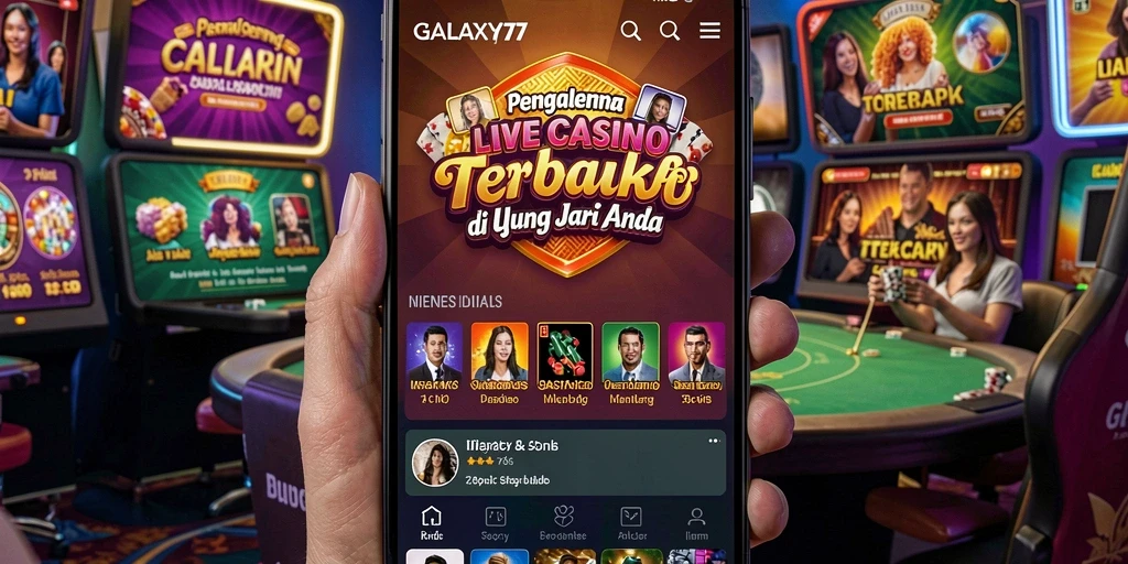 Tampilan gameplay Live Casino di GALAXY77 yang menarik dan interaktif.
