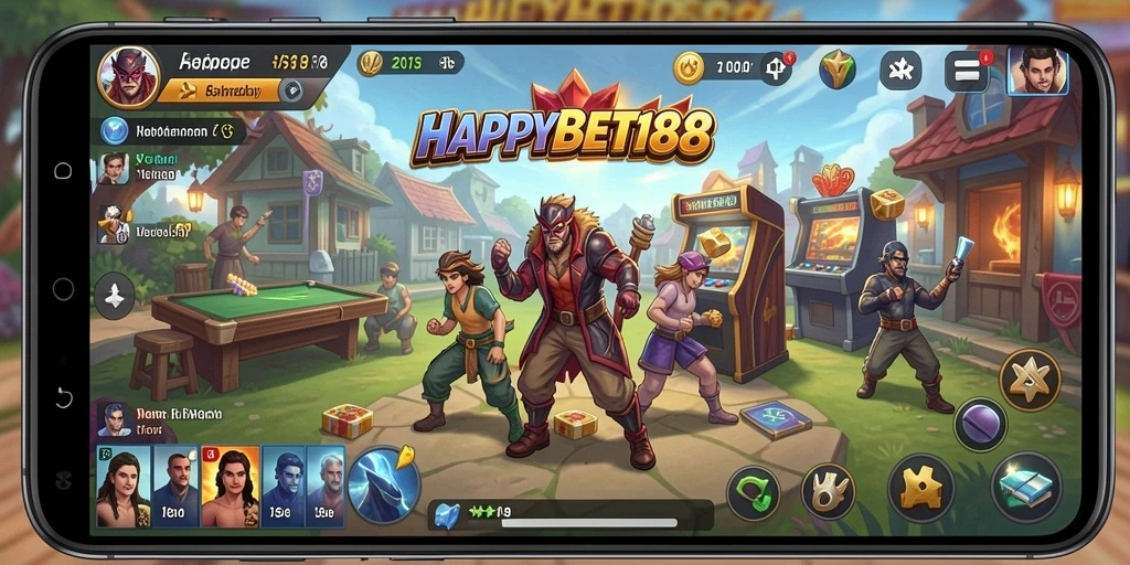 Tampilan gameplay <strong>HAPPYBET188</strong> yang seru dan interaktif.