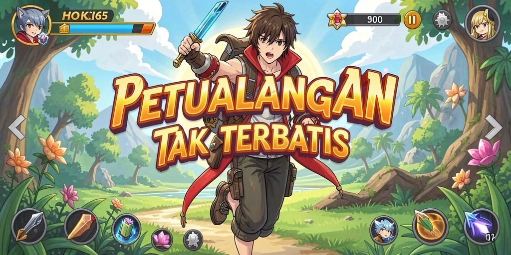Tangkapan layar gameplay HOKI65 yang menampilkan karakter Anime dalam aksi.