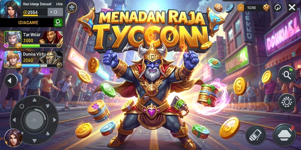 Tampilan gameplay seru dalam IDAGAME dengan berbagai pilihan bisnis.