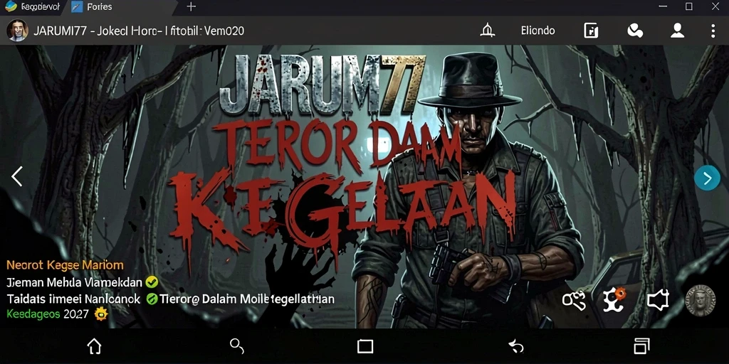 Screenshot gameplay JARUM77 yang menampilkan momen mencekam.