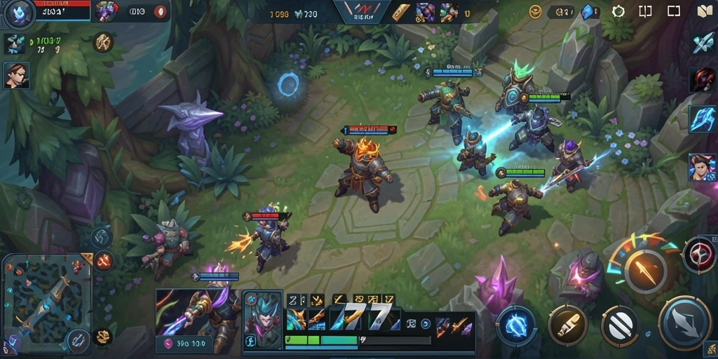 Gambaran aksi seru dalam permainan MOBA JELAS777.