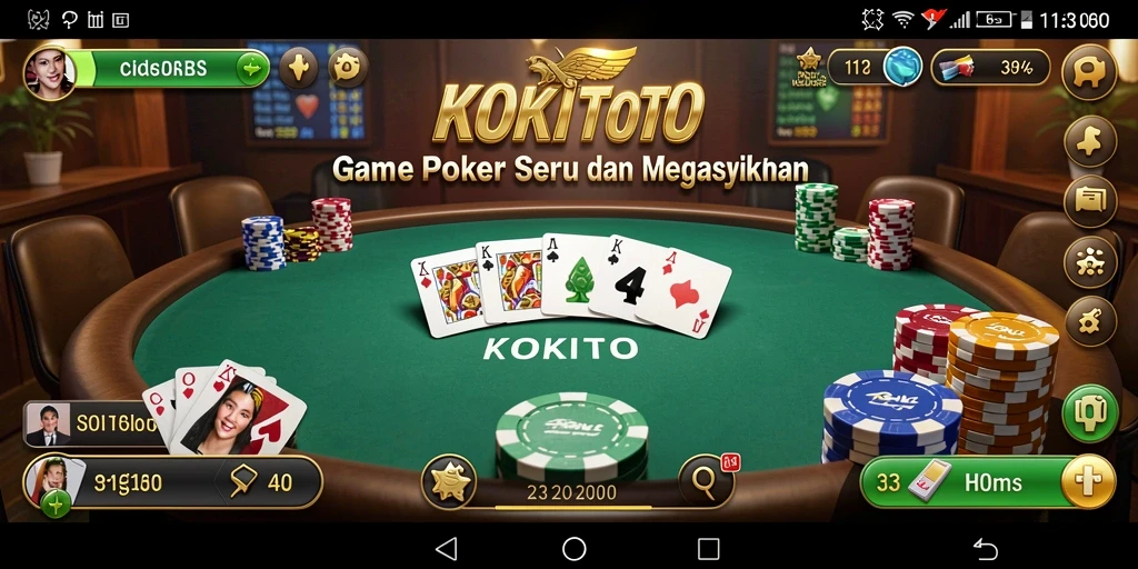 Gameplay poker yang seru dan menyenangkan di KOKITOTO.