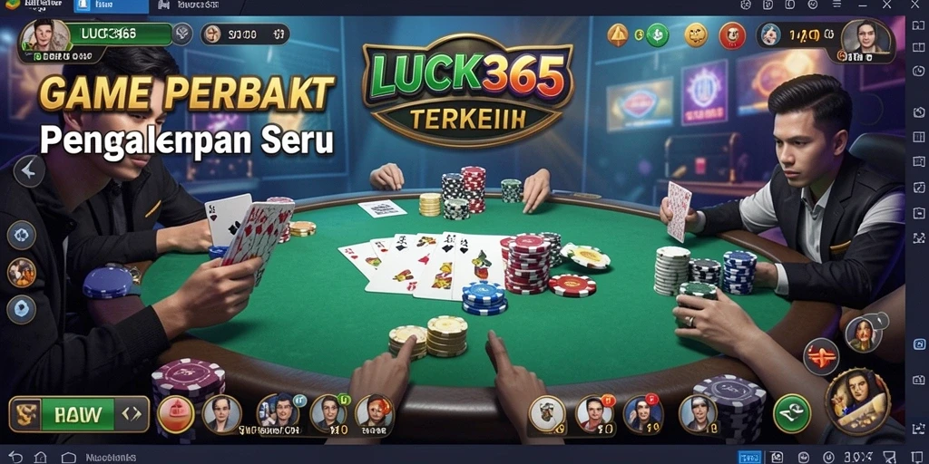 Screenshot gameplay LUCK365 dengan suasana poker yang mendebarkan.