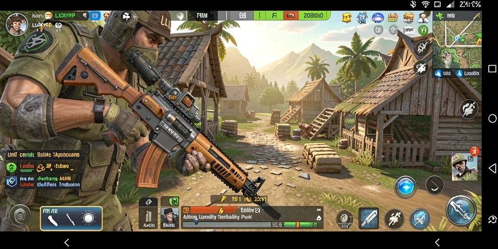 Screenshot LUCKYRP menampilkan antarmuka pengguna yang intuitif dan fitur unggulan.