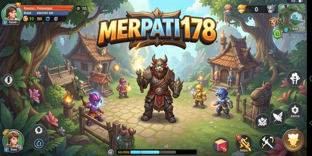 Screenshot gameplay MERPATI178 menampilkan aksi pertempuran yang intens di dunia RPG.