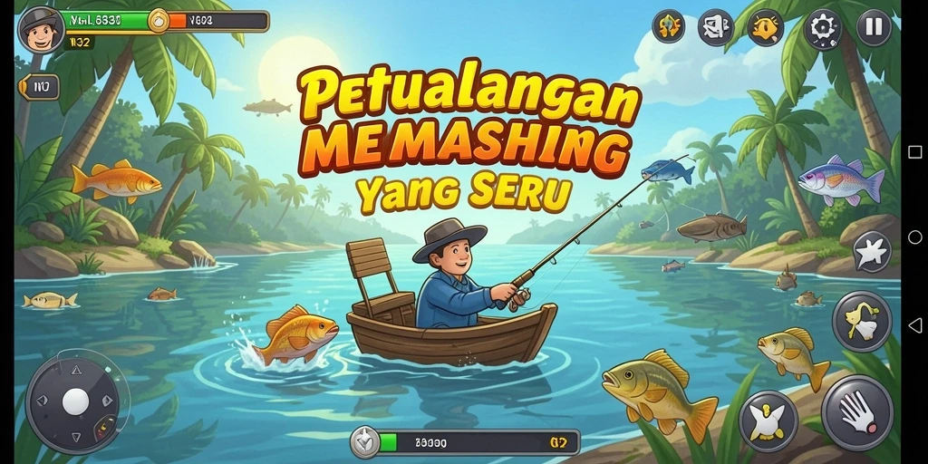 Tampilan gameplay memancing yang menarik di N32.