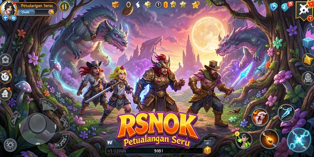 Screenshot gameplay RSNOK menampilkan aksi seru dalam petualangan.