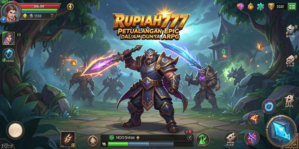 Screenshot gameplay yang menampilkan aksi pertarungan mendebarkan dalam RUPIAH777.