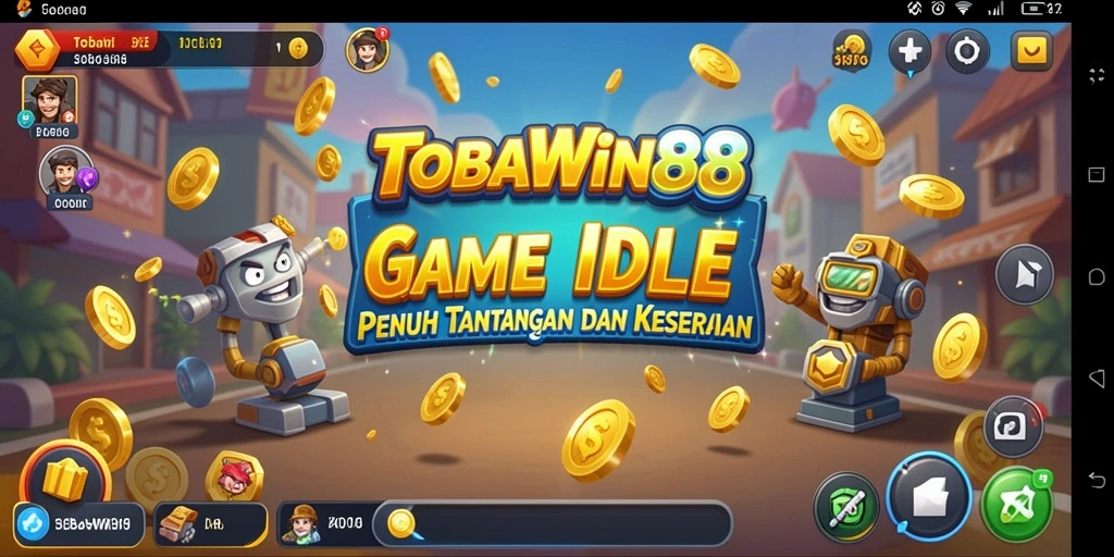 Screenshot gameplay TOBAWIN88 yang menampilkan keseruan bermain idle.